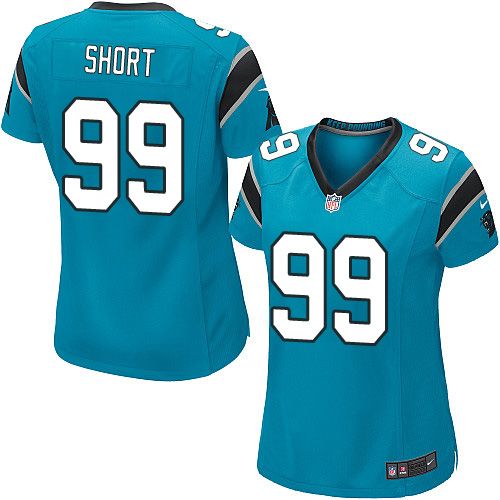 Nike Panthers #99 Kawann Short Blue Alternate Women's Stitched NFL Elite Jersey